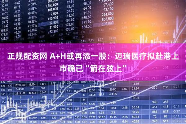 正规配资网 A+H或再添一股：迈瑞医疗拟赴港上市确已“箭在弦上”